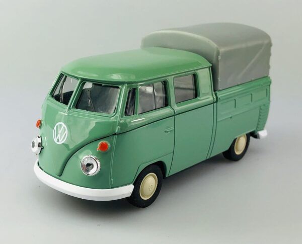 Welly 1:34-39 VW T1 Double Cabin Pick Up, svetlo modré, svetlo zelené, - Image 2